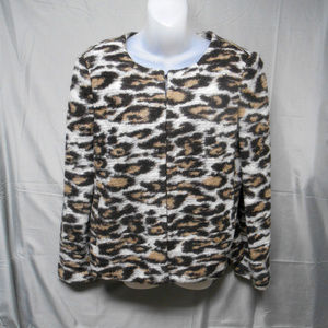 Charter Club animal print blazer women large